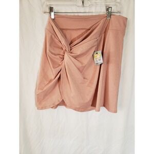 Women's Shade And Shore Pink Sparkle Bathing Suit Cover-Up Skirt L